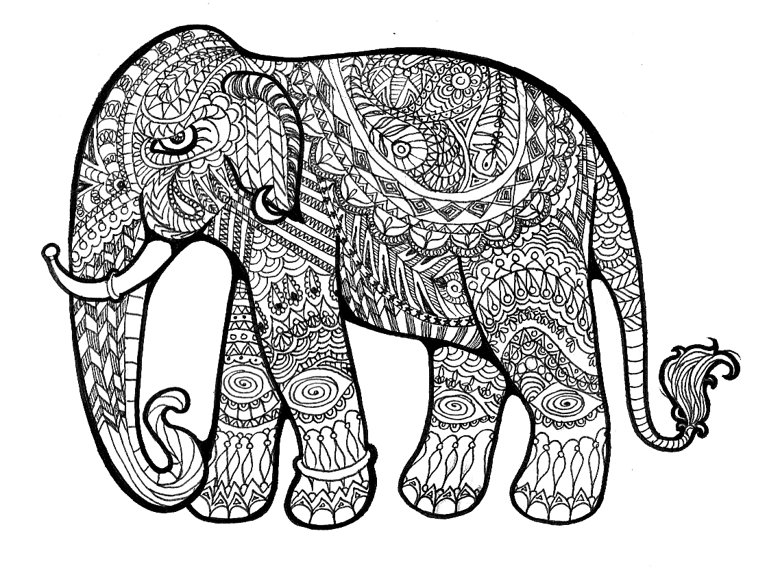 Elephant Complex For Adults Print Out Hard