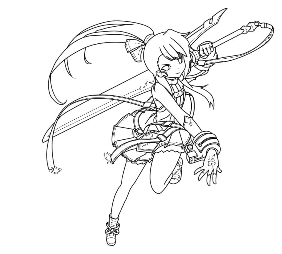 Elesis Coloring Page