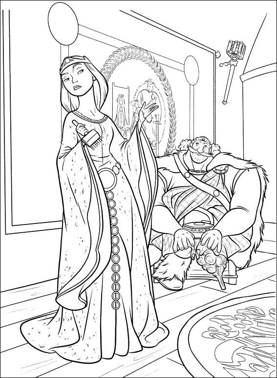 Elinor And King Fergus Coloring Page
