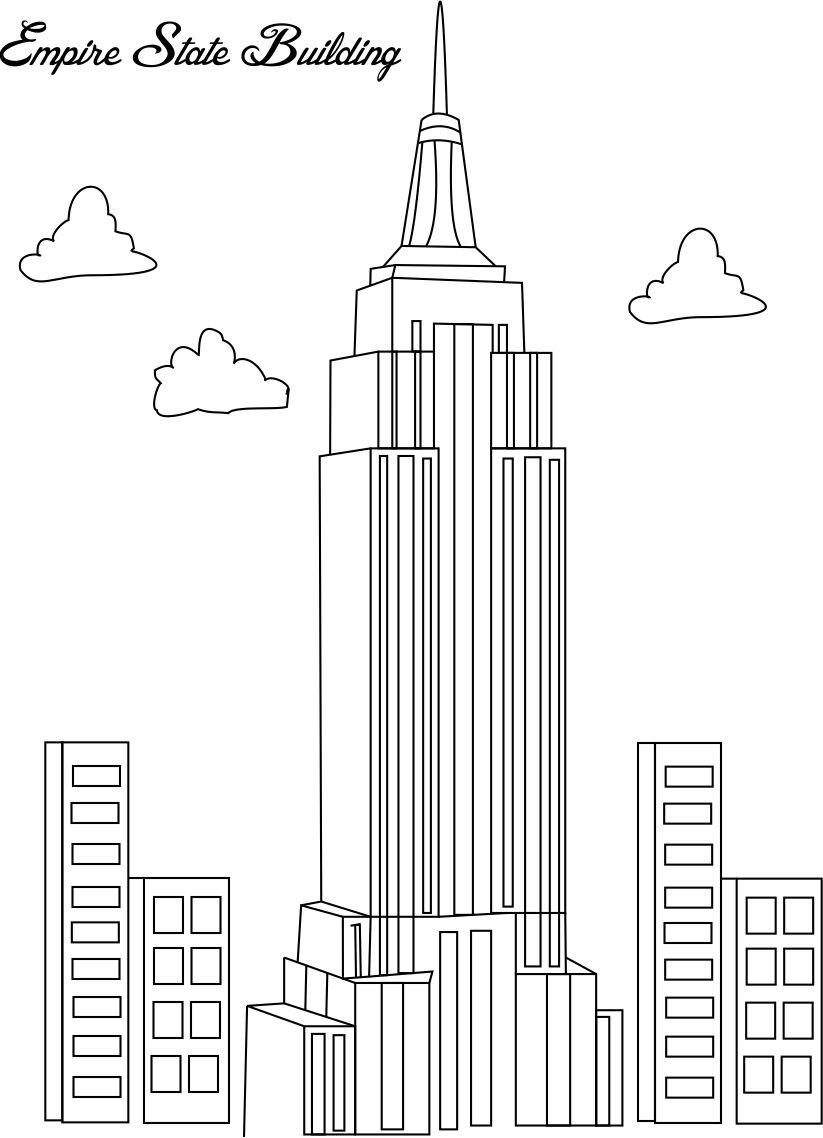 Empire State Building Coloring Page