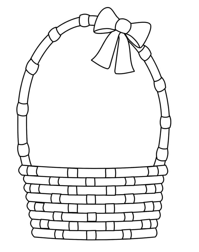 Empty Easter Basket Coloring Page