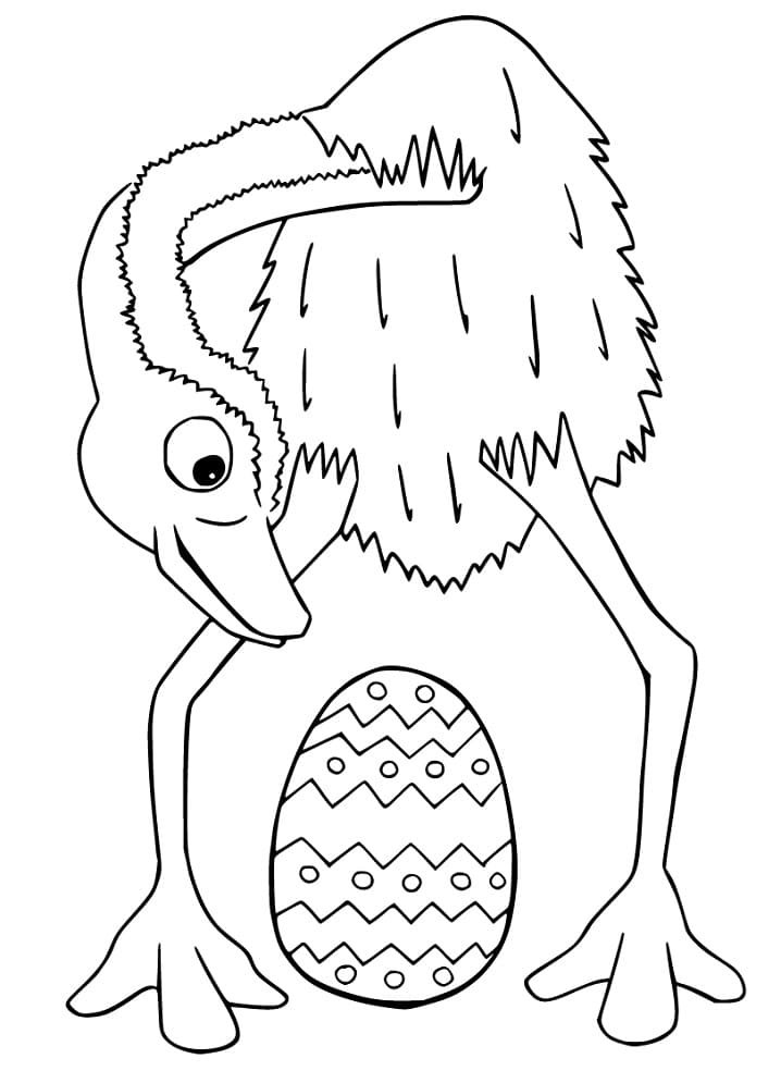 Emu and Easter Egg