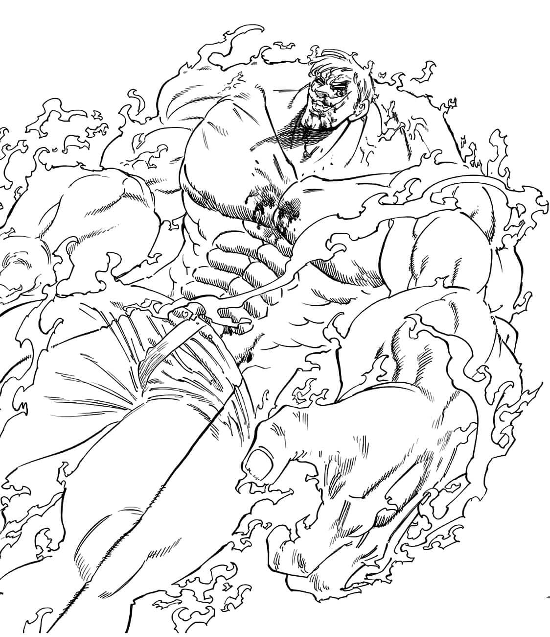 Escanor from The Seven Deadly Sins Coloring Page