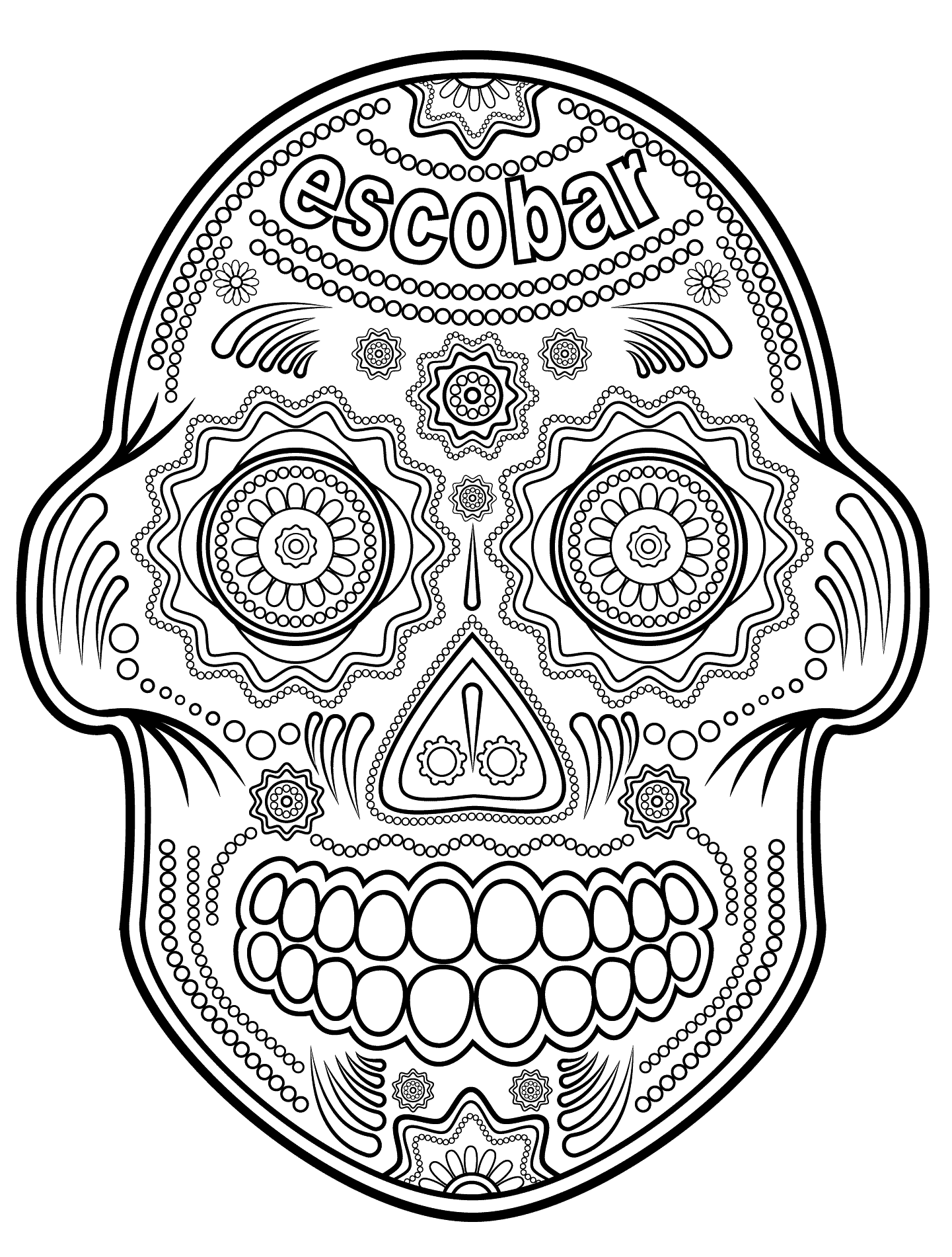 Escobar Sugar Skull Calavera