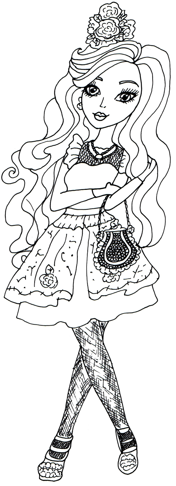 Ever After High Hat Tastic Briar Beauty Coloring Page