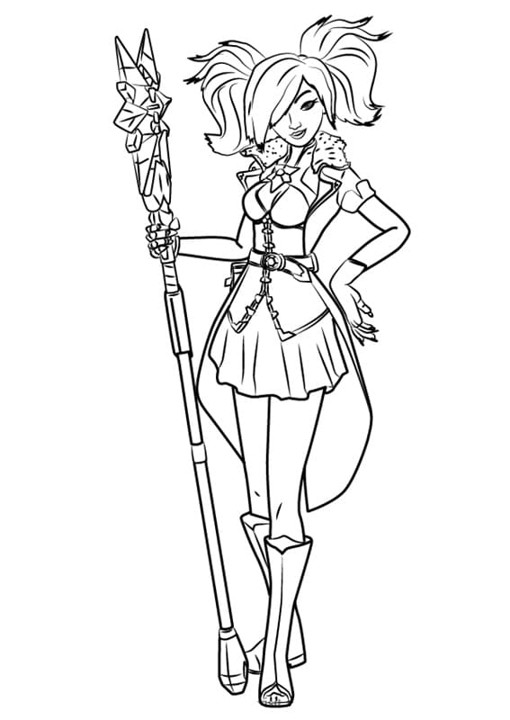 Evie from Paladins Coloring Page