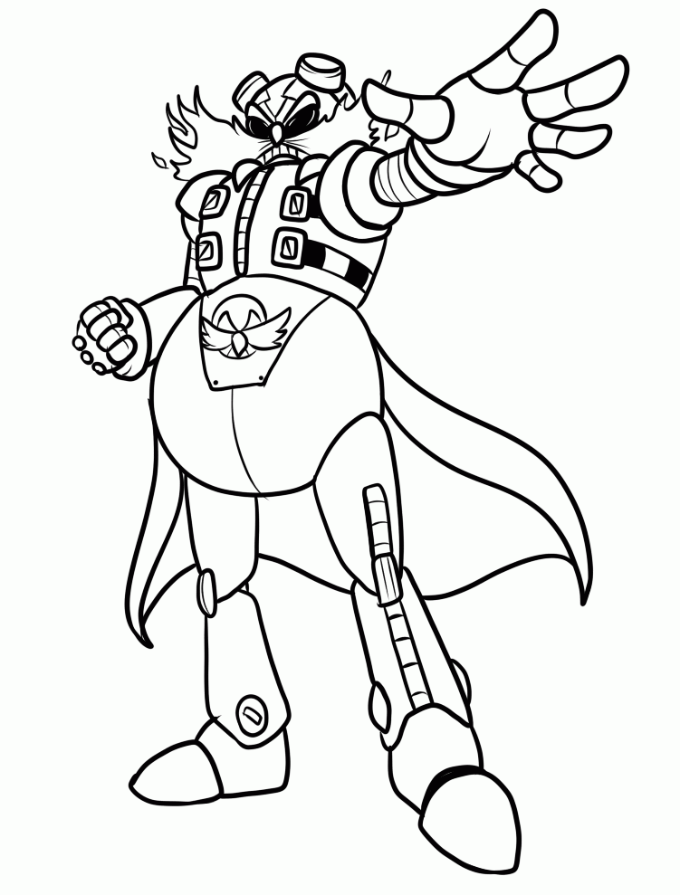 Evil Doctor Eggman Coloring Page