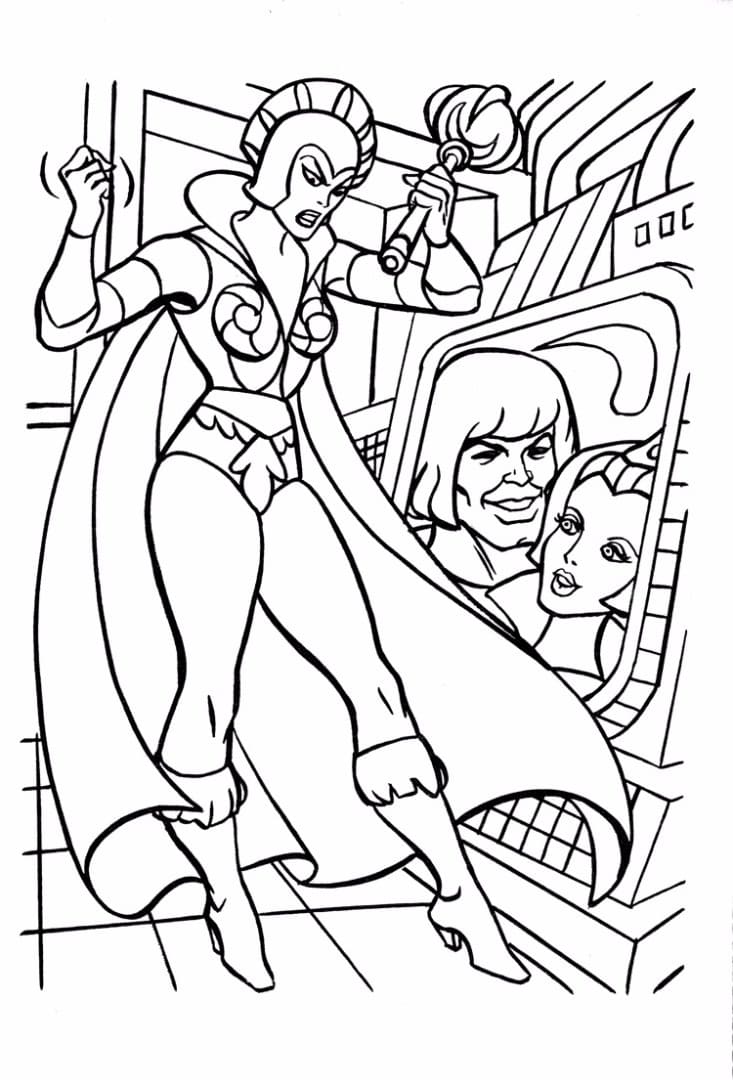 Evil-Lyn from He-Man Coloring Page