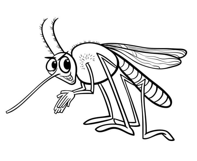 Evil Mosquito Coloring Page