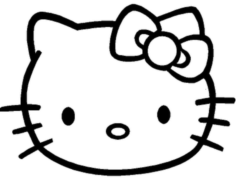 Face Of Hello Kitty S Free Printable Coloring Page