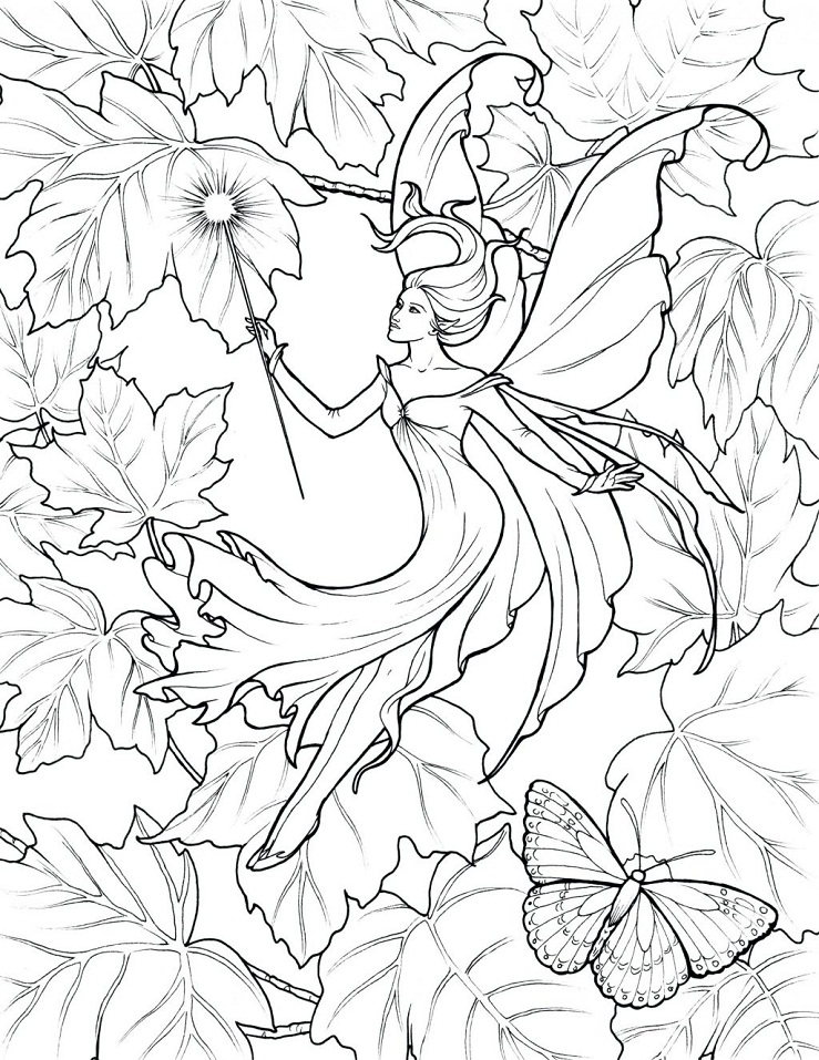 Fairy and Leaf