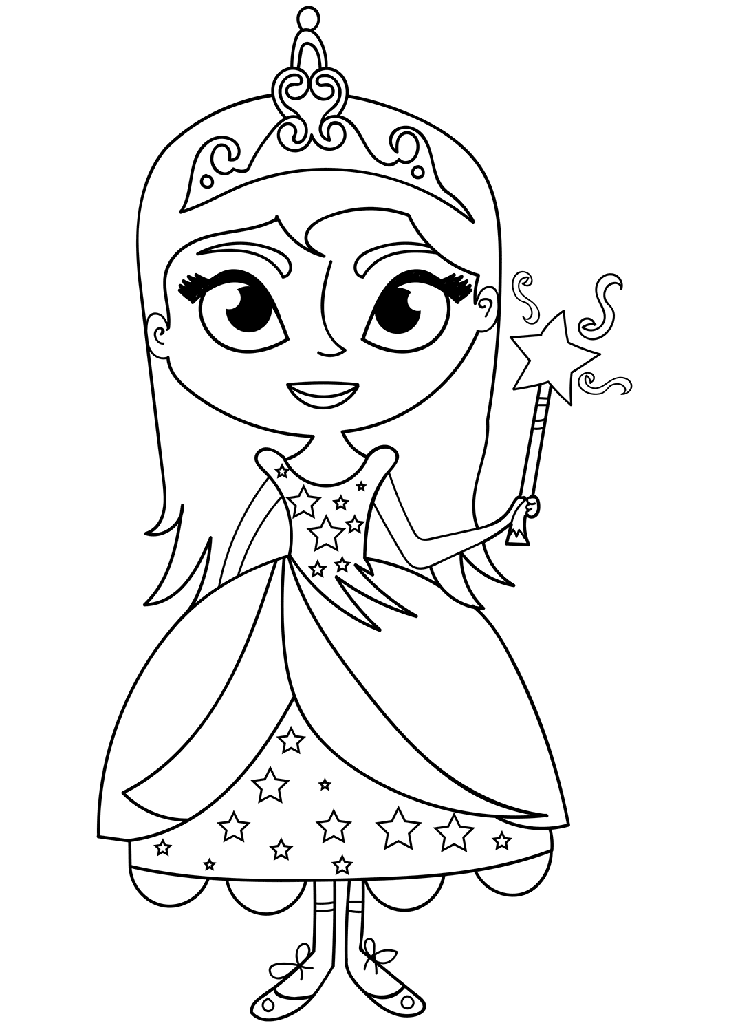 Fairy Princess 2 Coloring Page