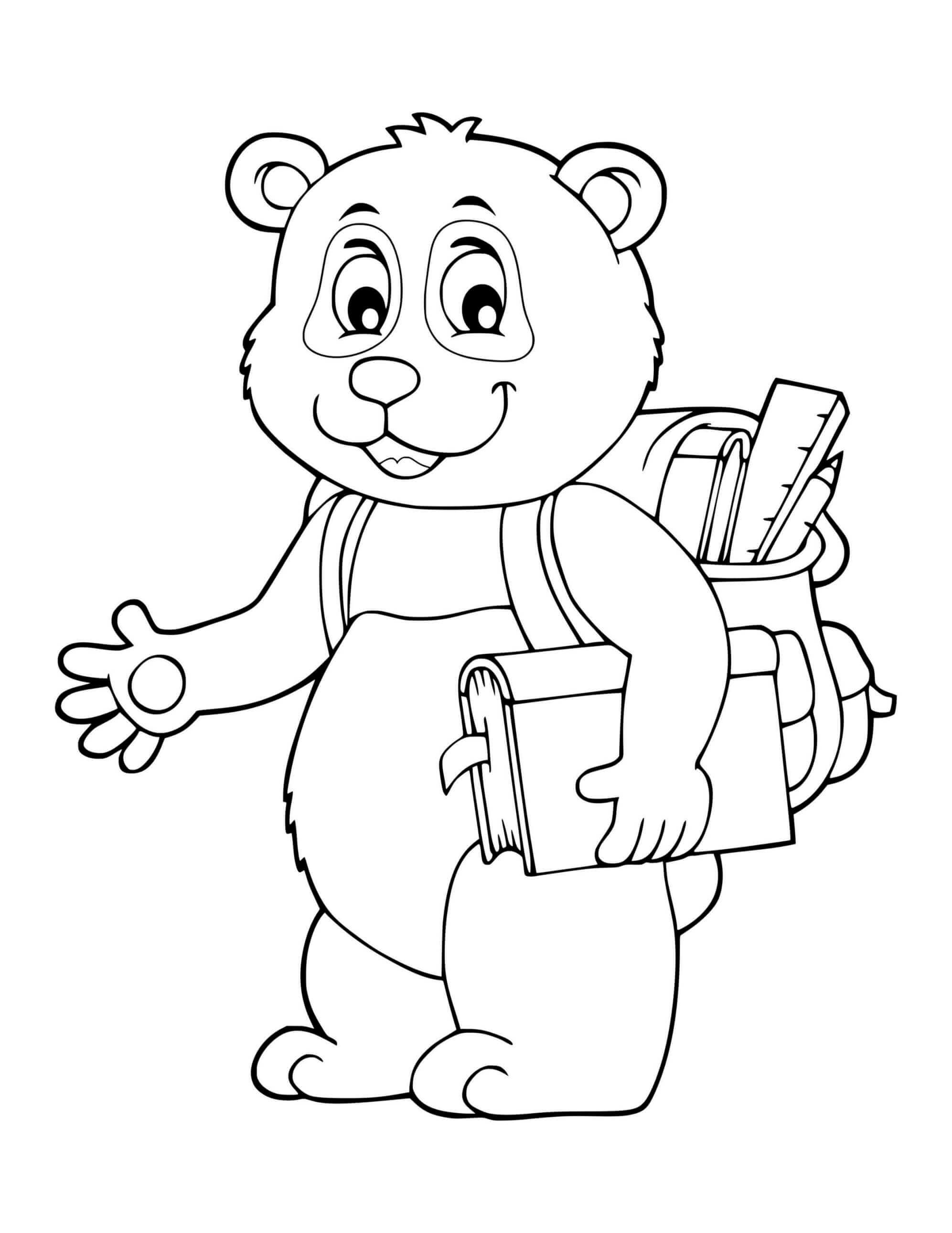 Fall Back To School Cute Bear