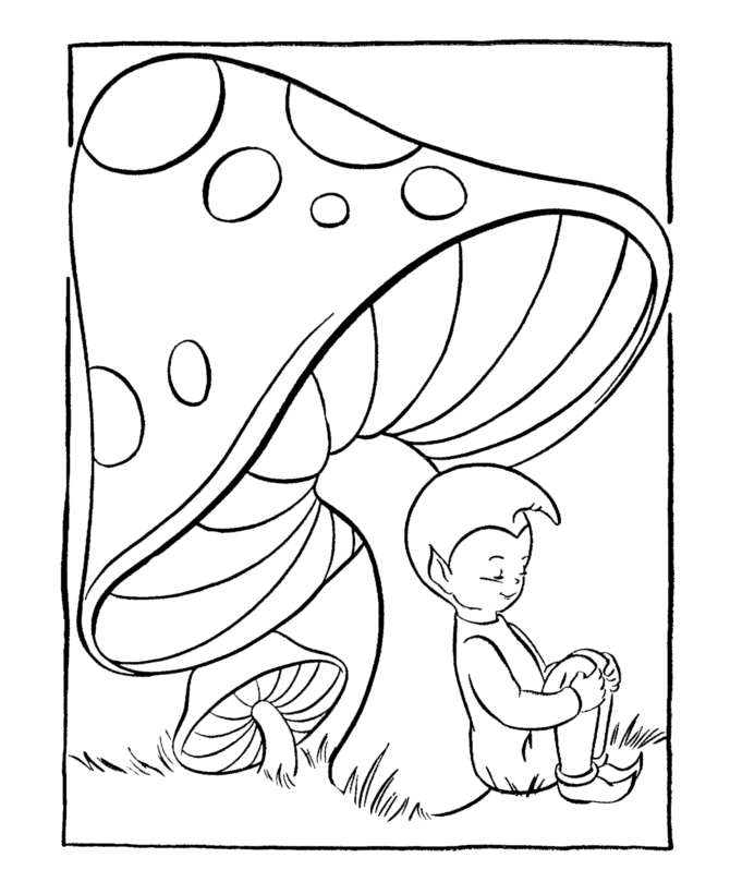 Fantasys Pixie under Mushroom