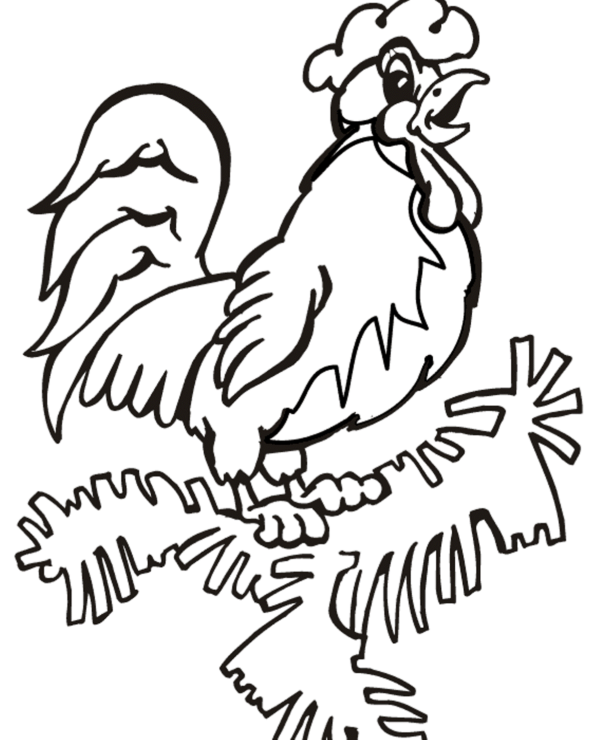 Farm Animal S Rooster Pic38aa Coloring Page