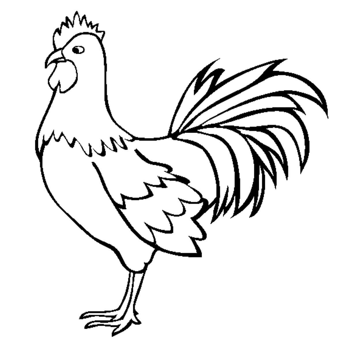 Farm Animals S Rooster1e53 Coloring Page