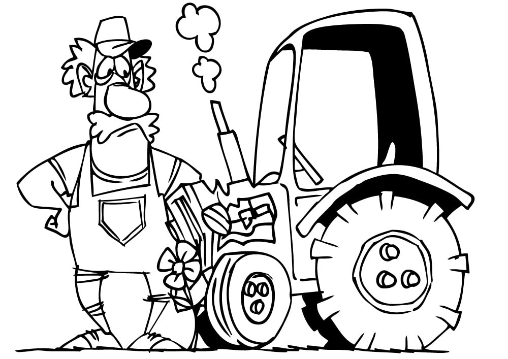 Farmer and Tractor