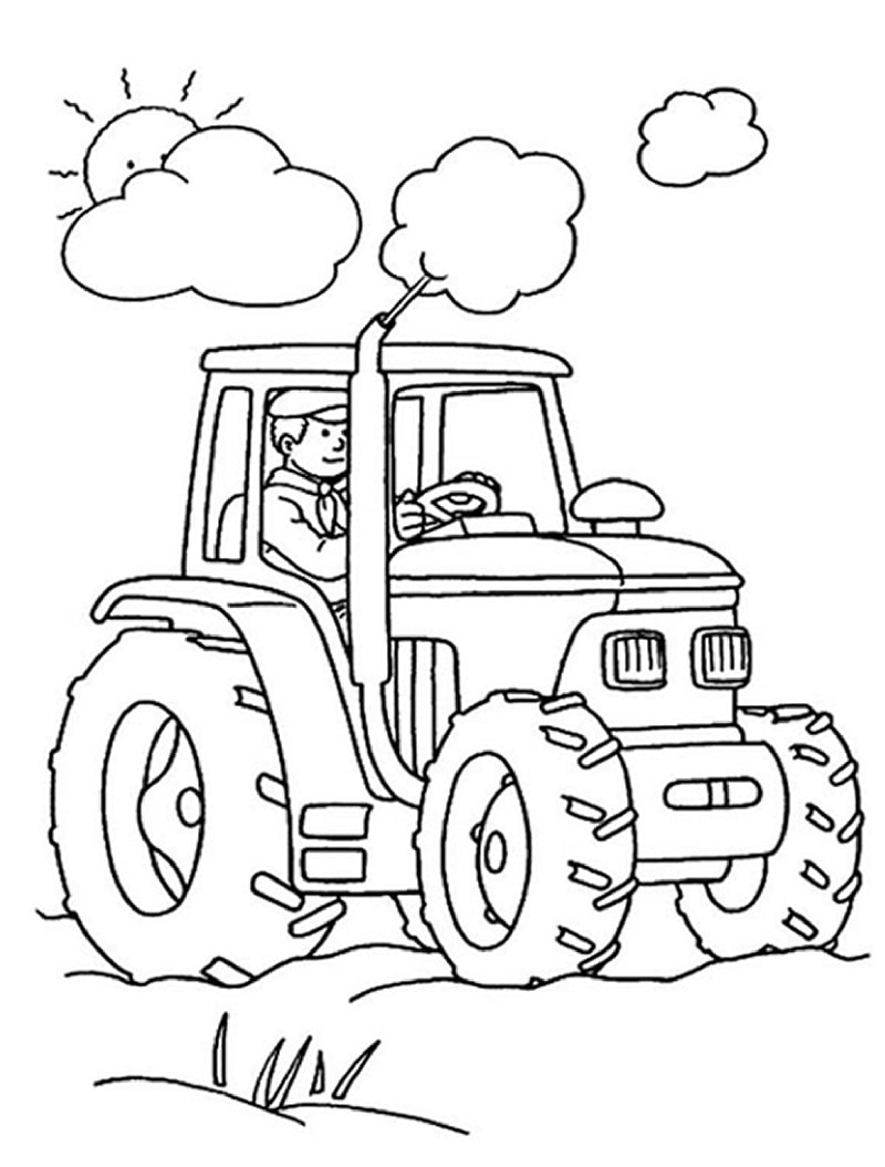 Farmer with Tractor