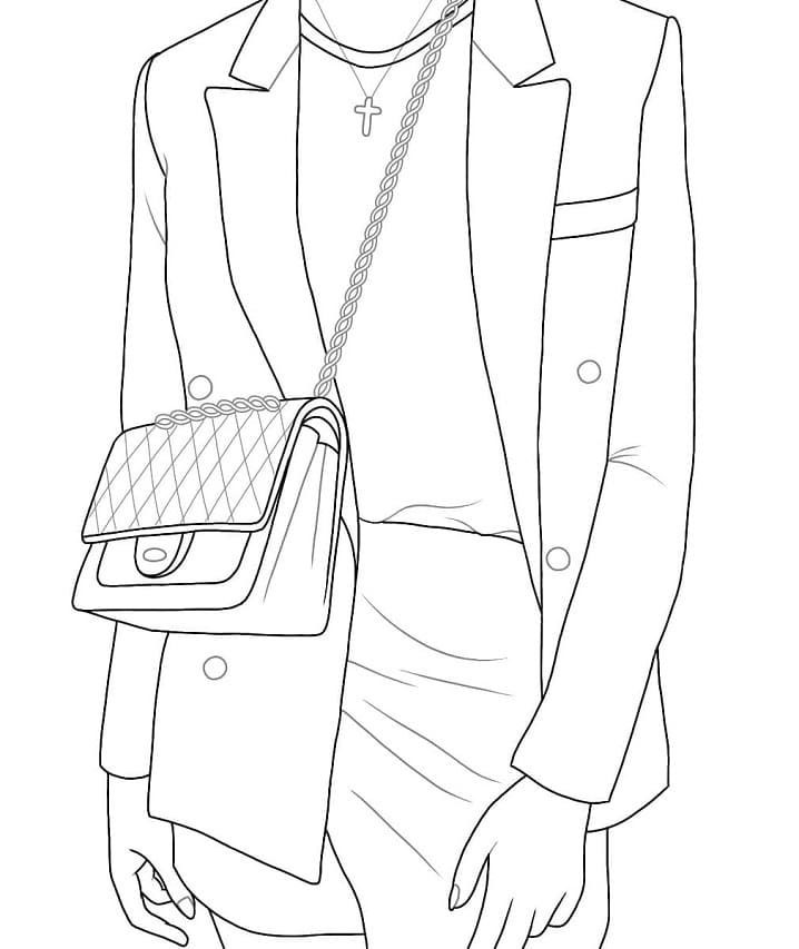 Fashion Clothes Cool Coloring Page