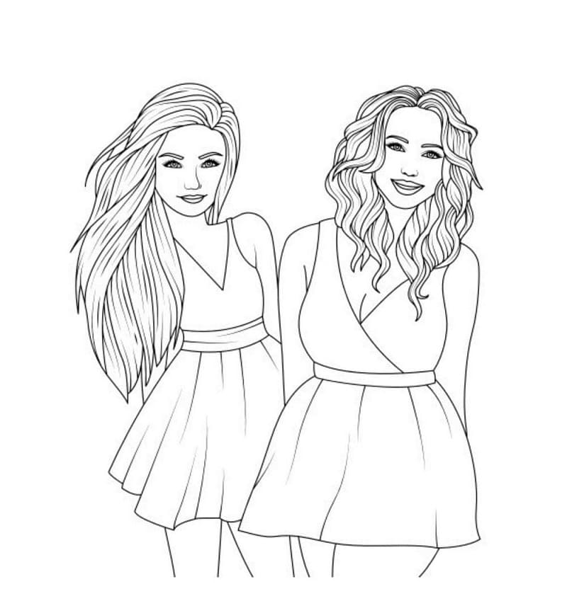Cool Fashion Girls 1 Coloring Page