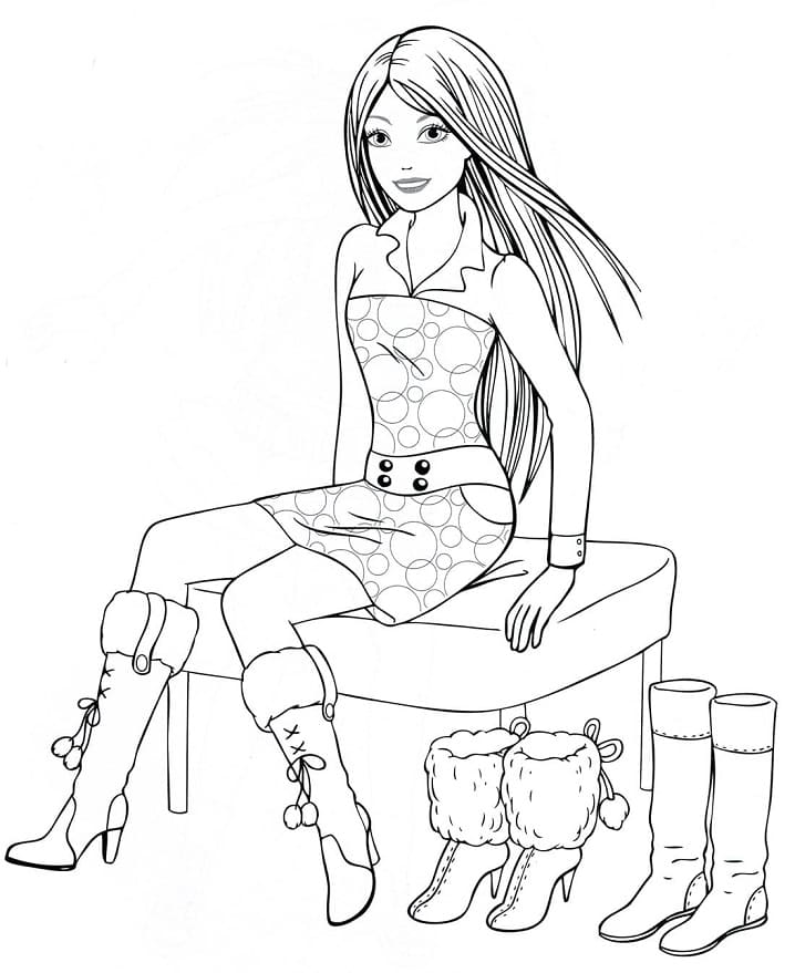 Fashion Shoes Cool Coloring Page