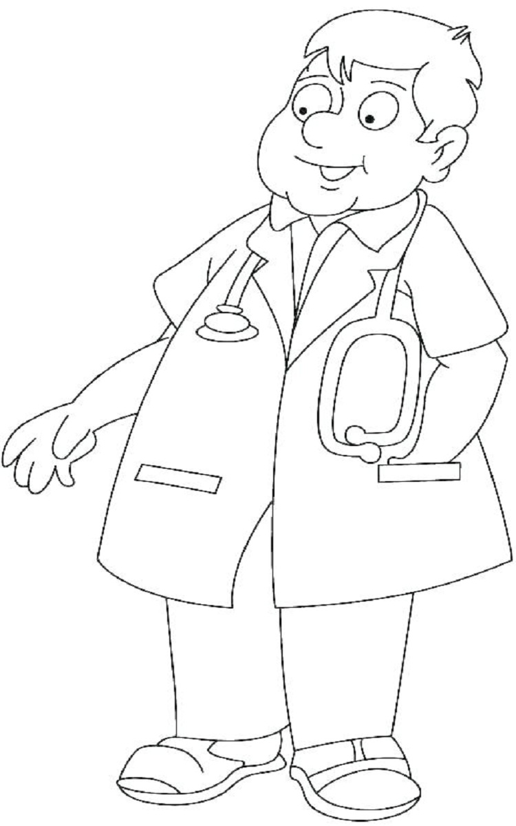 Fat Doctor Coloring Page