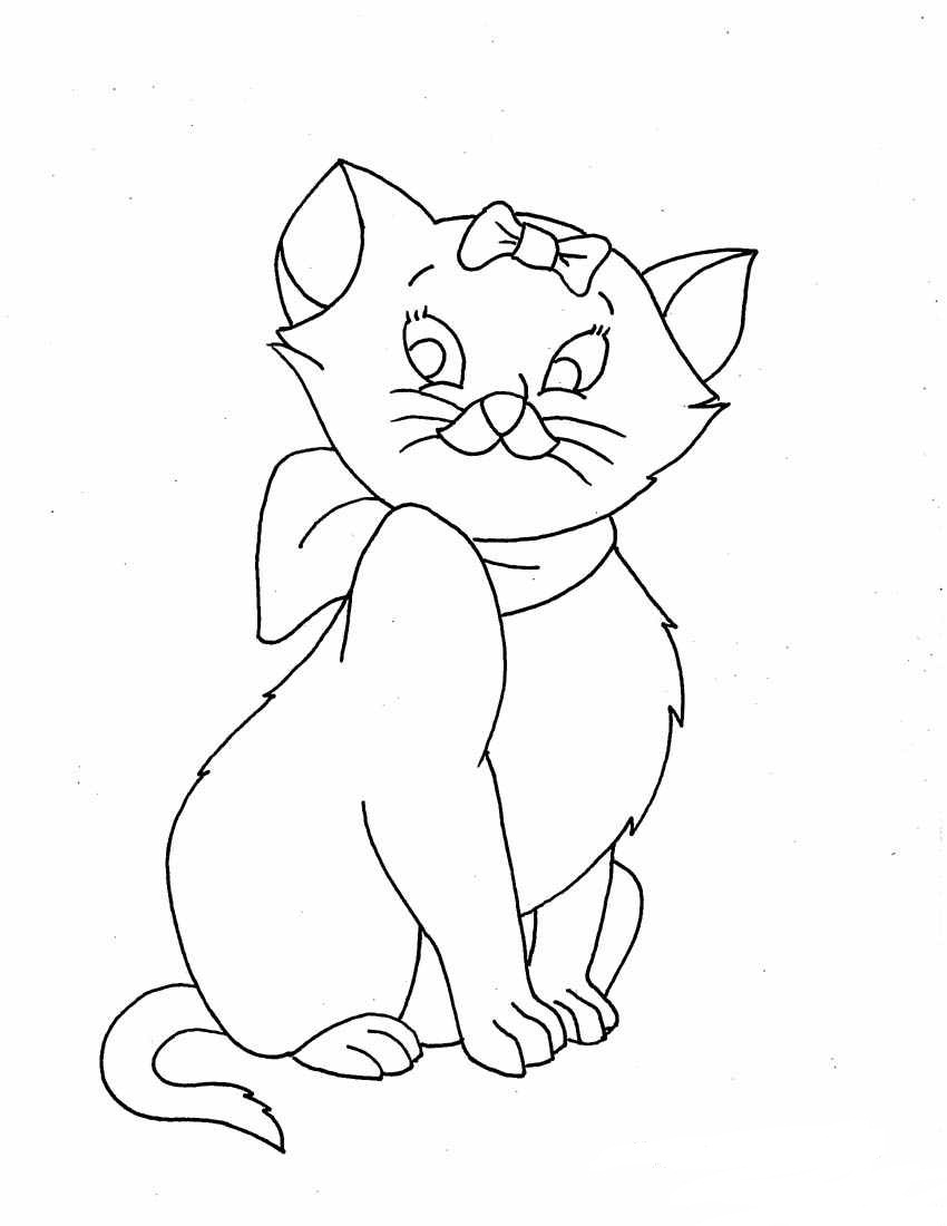 Female Cat Animal S5c1d Coloring Page
