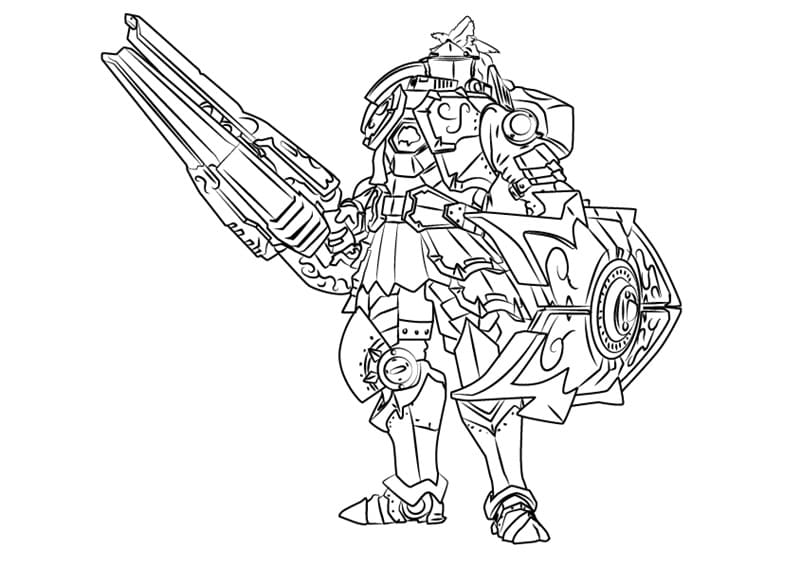 Fernando from Paladins Coloring Page