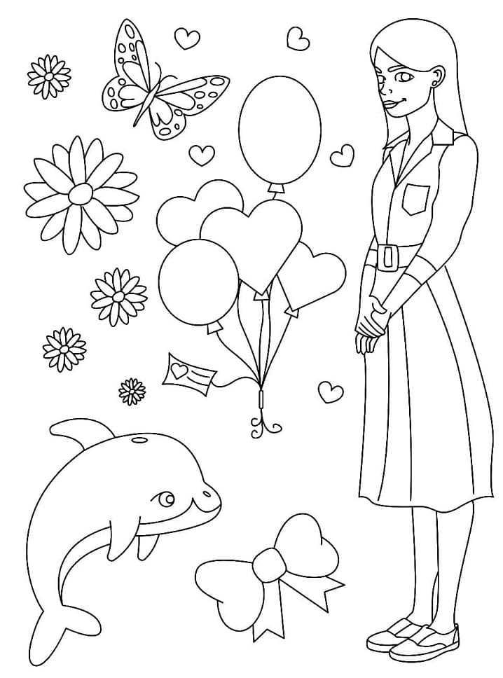 Festive Image For Kids Coloring Page