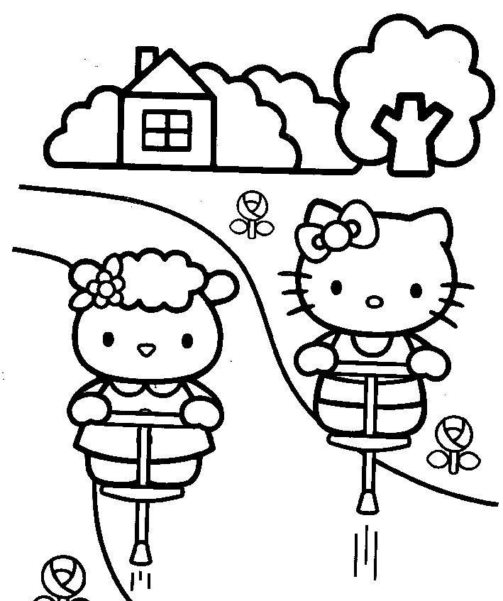 Fifi And Hello Kitty You Can Print Coloring Page