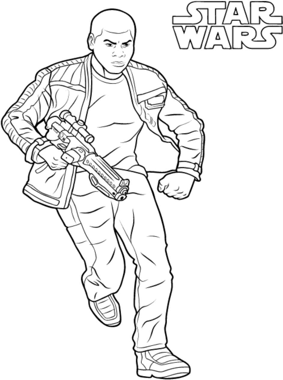 Finn In Star Wars Coloring Page