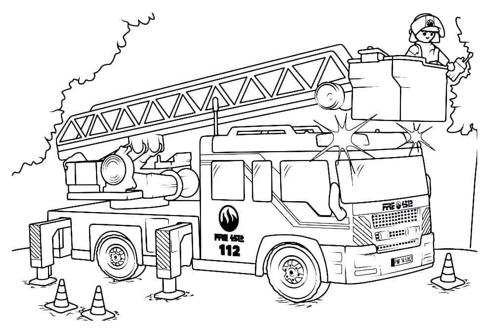 Fire Truck Playmobil Coloring Page