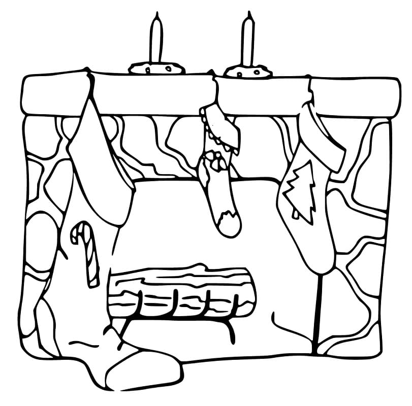 Fireplace 11 Coloring Page