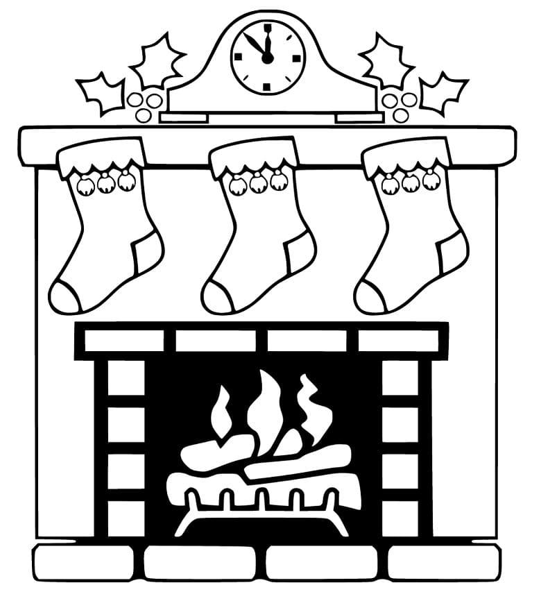 Fireplace 9 Coloring Page