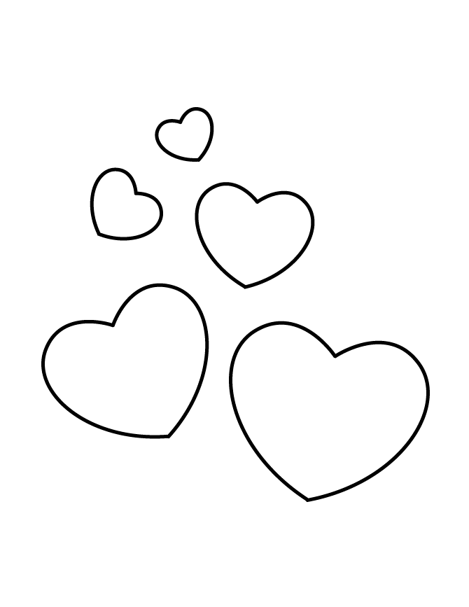 Five Hearts Stencil