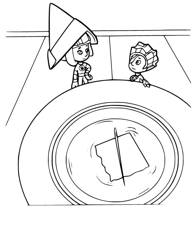 Fixies and Compass Coloring Page
