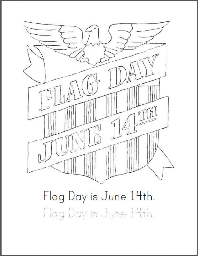 Flag Day 6 Coloring Page