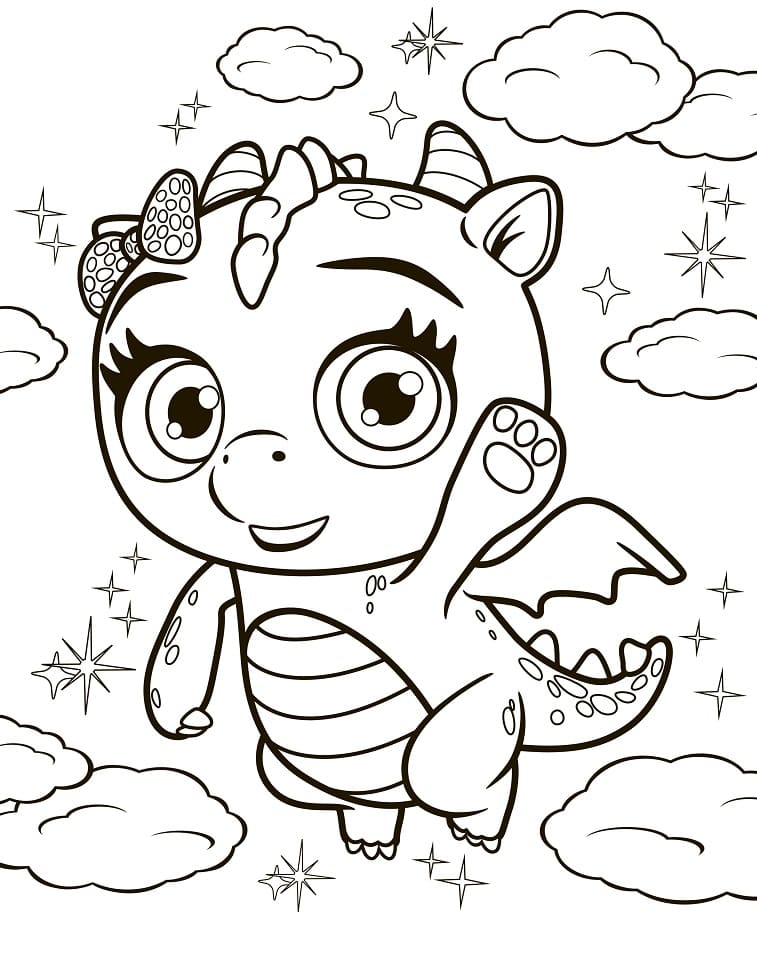 Flare from Little Charmers Coloring Page