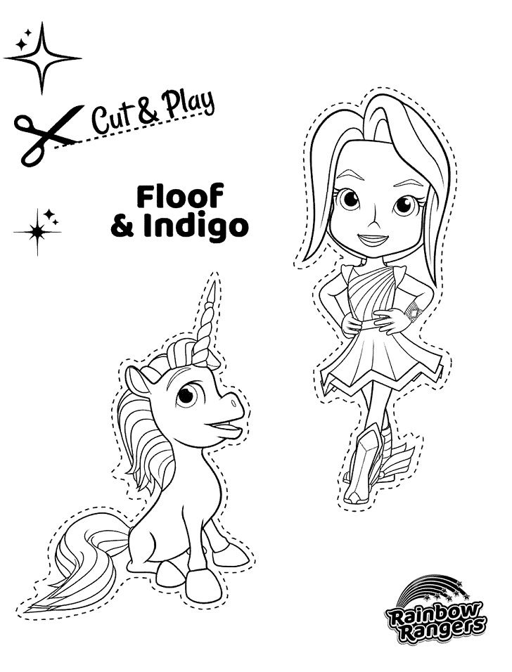 Floof and Indigo Coloring Page