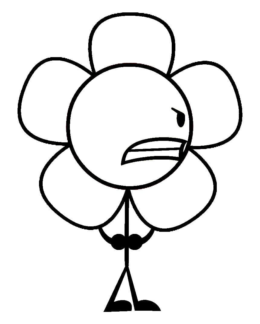 Flower Battle for Dream Island Coloring Page
