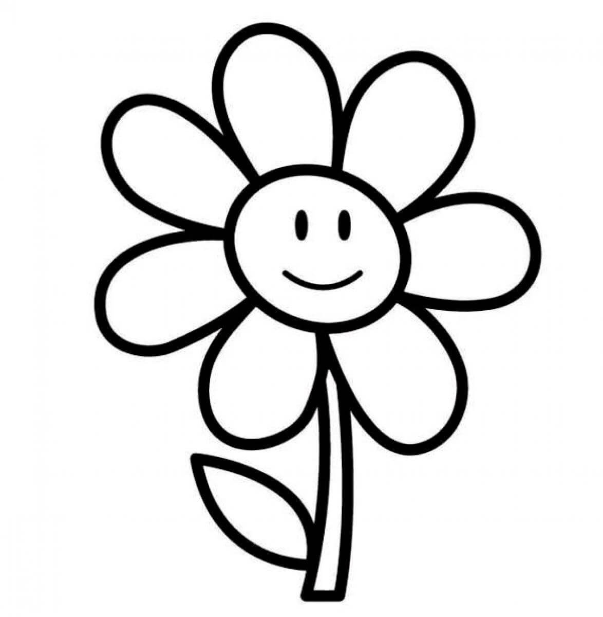 Flower Kid Easy Coloring Pages   Coloring Cool