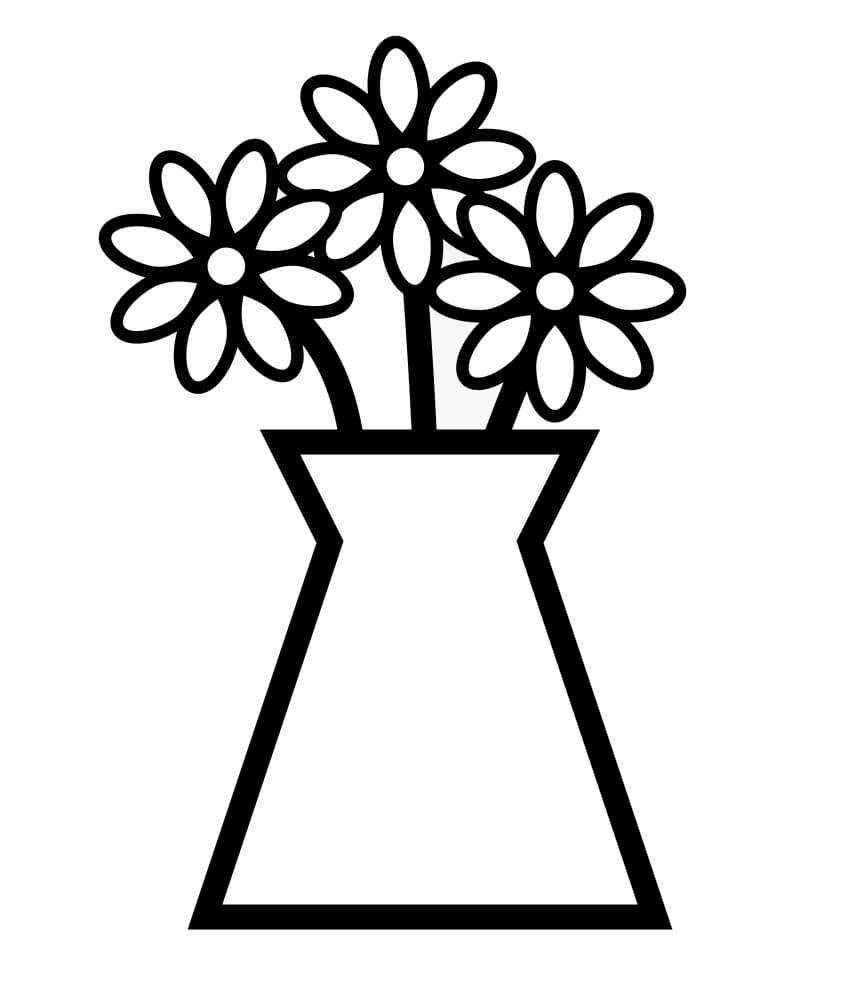 Flower Vase 5 Coloring Page