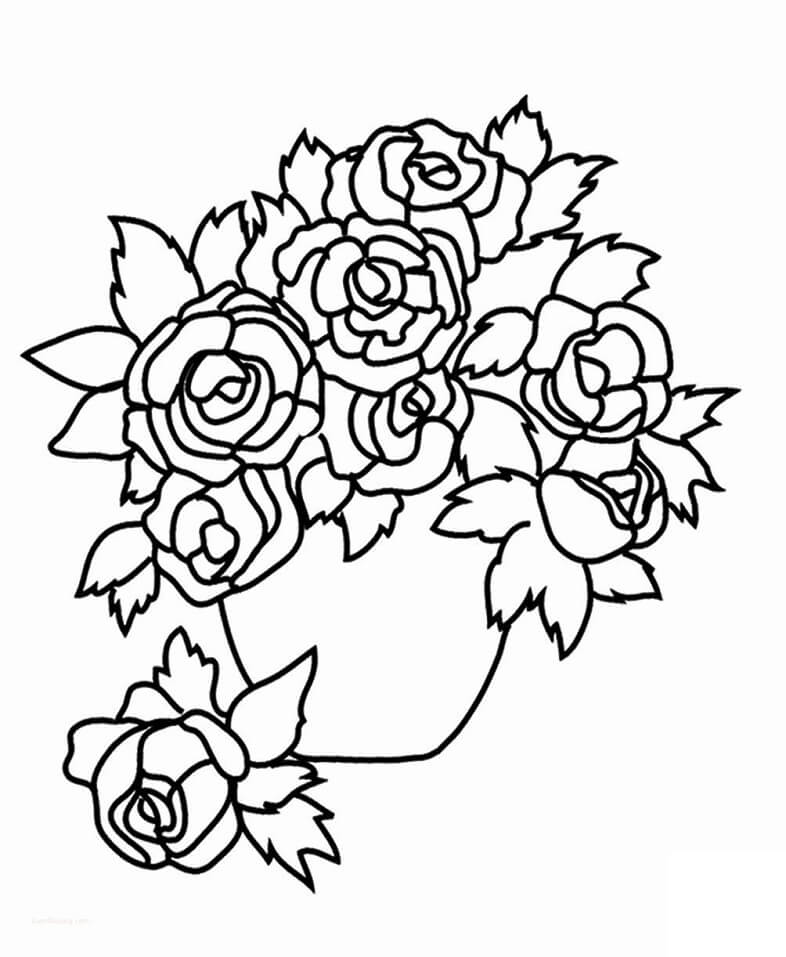 Flower Vase 8 Coloring Page