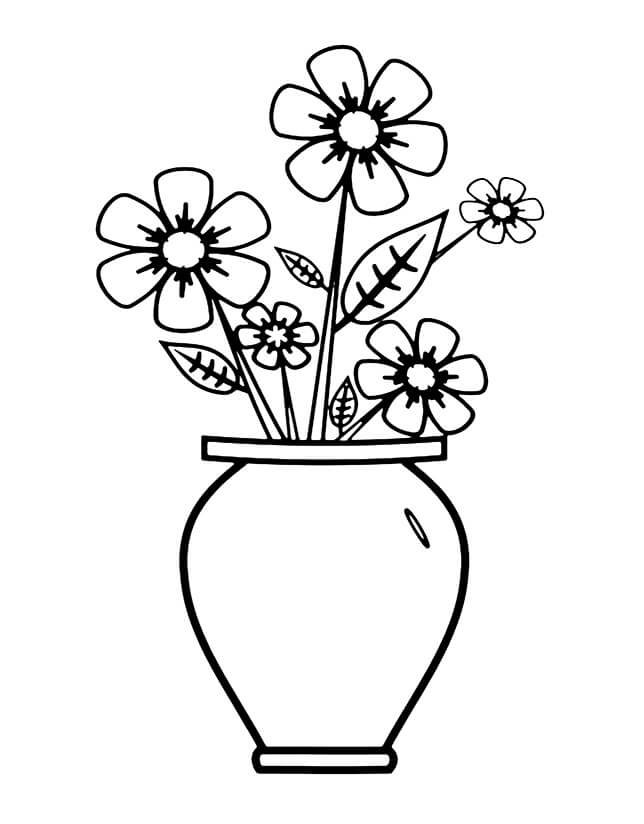 Flower Vase 9 Coloring Page