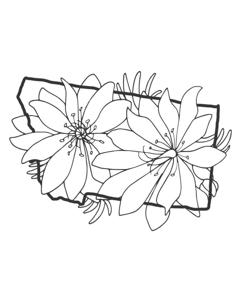 Flowers Aestheics Coloring Page