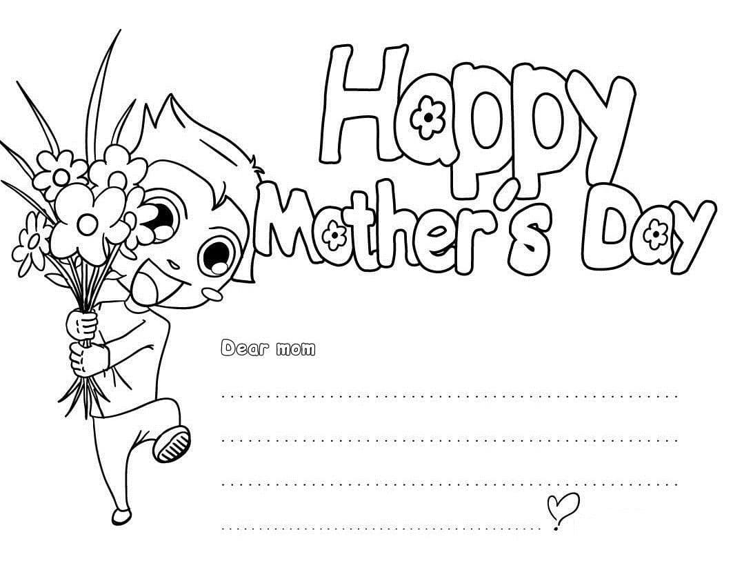 Flowers for Mom Coloring Page