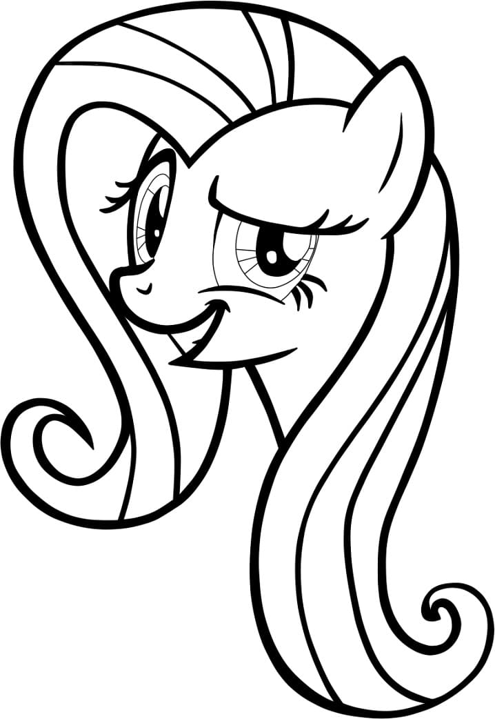 Fluttershy’s Face Coloring Page