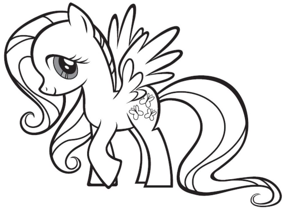 Fluttershy 1 Coloring Page