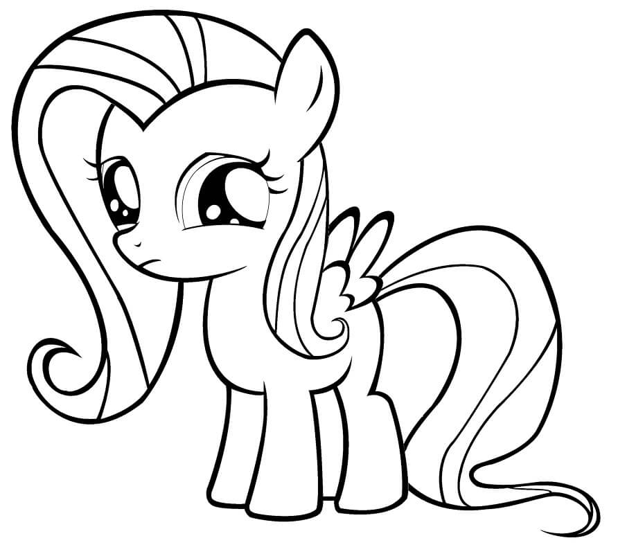 Fluttershy 5 Coloring Page