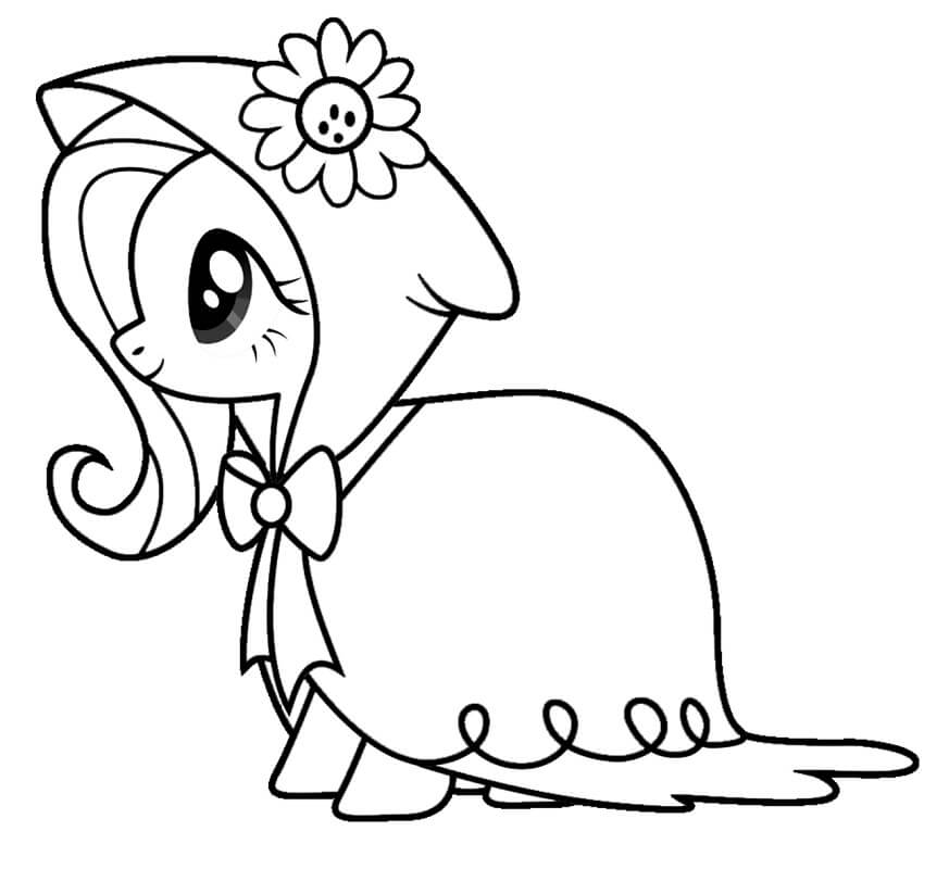 Fluttershy 6 Coloring Page